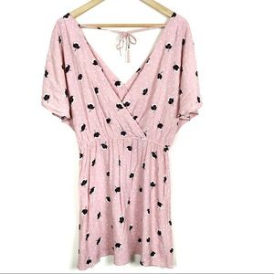 Paris Atelier pink floral summer mini dress